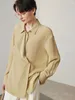 Women's Blouses SuyaDream Women Solid Bloused Silk Crepe De Chine Turn Down Collar Chic Shirts 2024 Summer Casual Top