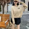 Kobiety Knits Tees Designer CE Home Edition Fashion 23 Autumn/Winter Gradient List Jacquard z kapturem Zapip Knitted Wool Cardigan I0L2