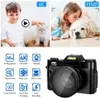 4K HD Professional Digital Camorcente Wifi WiFi Web Wide Angle 16X Zoom 48MP Pografia Pografia 3 pollici Registratore dello schermo Flip 240407