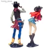 Action Toy Figures 18-20 cm Figura anime One Piece Monkey.D.Luffy Cowboy Luffy Nami Pvc Action Figure Collection Modello Bambola della bambola Kid Toy Gift Statue Y240415