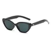 Retro triangle cat-eye small face sunglasses women's high-end ins black small frame sunglasses sunscreen