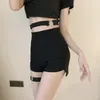 Vrouwelijke punk rok gotische stijl plaid onregelmatige rokken vrouwen asymmetrische hoge taille geplooide mini sexy rok voor seks 240416