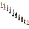 Garden Decorations 10 Pcs Decor Resin People Figurines Small Family Models Desktop Mini Figures Sand Table Statue