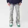 Ropa grunge y2k buco streetwear jeans strappato pantaloni da uomo vestiti dritti hip hop hop gothic jeans pantaloni pantalon homme 240403