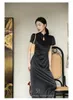Ethnic Clothing Miiiix Chinese Style Improved Cheongsam 2024 Simple And Elegant High-end Temperament Girl Dress Female