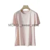 Dames T-shirt dames t-shirt korte mouwen o-neck top basic eenvoudige elastische witte vaste kleur y2k H240416