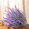 Flores decorativas de lavanda artificial 8pcs plantas com buquê de casamento de plástico falso para mesa central de peças de cozinha decoração de cozinha