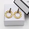 6001Stud Fashion Stud Ohrringe Frau Luxusdesigner Ohrring Multi Colors C Brief Schmuck Frauen 18k Diamant Hochzeitsgeschenke