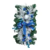 Flores decorativas LED Luminous Christmas Wreath Pingents Drop Garland Ornaments pendurados para o Holiday Wall Door 2024 Decorações