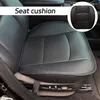 Car Seat Covers Black PU Leather Front Cover Cushion Auto Driver Side Breathable Bottom Protector Mat Universal