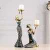 Candle Holders Nordic Romantic Golden Candlestick Table Retro Light Luxury Household Candlelight Dinner Decoration