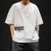 Summer Mens Fashion Letter Pockets Streetwear Coton T-shirts Coton Y2K Y2K ON COU COUP SHERF