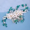 Klipsy do włosów kryształ Pearl Clip spinka do włosów dla kobiet Bride Rhinestone Bridal Wedding Akcesoria biżuterii Opaska na głowę