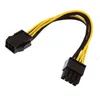 2024 20cm PCIe 6pin à 8pin adaptateur, pci-e 6 broches mâle à 8 broches convertisseur pour la carte vidéo GPU PCI Express 8pin pour PCIe 6pin à