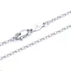 Chains Fine Pure Platinum PT950 Chain 1mmW Women O Link Necklace 18inch 2 5-3g250m