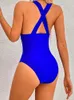 2023 Sexy Mesh Patchwork Swimwear Women Swimsuit Female Female Vneck Bareding Abita da bagno Abbigliamento Push Up Monokini Swim 240411