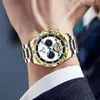 Wristwatches 2024 GLENAW Fashion Luxury Men's Mechanical Watch Design Luminous Stainless Steel Multifunctional Waterproof