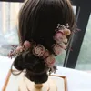 手作りのシフォンドライフラワーヘアピン