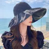 Cappelli larghi a bordo Mesh Sun Hat Fashion protezione UV Protezione solare Fisherman Bowknot Sun Shade Women Girls