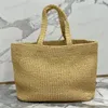 Luxury triangle handbag crochet tote bag designer beach bag straw weave top handle beach bag shopper mens fashion crossbody shoulder bag