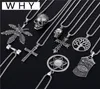 Europejska i amerykańska men039s Retro Hip Hop Titanium Stal Naszyjnik Prosty okrągły wisiorek biżuteria ze stopu stali nierdzewnej H3141742