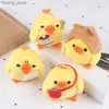 Plush Keychains 1Pc Stuffed Chicken Toy Keychain Doll Plush Gift Key Chain Wedding Bouquet Flower Gift Y240415