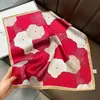 100% Pure Silk Scarf Women Lovely Print Fashion Small Neck Scarves Foulard Female Bandana Hair Bands Neckerchief 240416