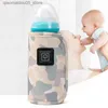 Bottle Warmers Sterilizers# 67JC baby bottle heater food heater cover portable USB baby bottle heater travel milk heater Q240416