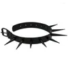 Chains Punk Big Black Metal Spike Rivets Rock Gothic Chokers PU Leather Stud Collar Choker Necklace Statement Jewelry