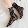 Çoraplar Çorap Kadın Seksi Dantel Çiçek Moda Ultra Şeffaf Yaz Japonya Tarzı İçi Boş Örgü Ekibi Çoraplar Harajuku Retro Long Kawaii Çoraplar