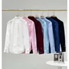 Ralp Laurens Polo Designer Shirt RL Top Kwaliteit Luxe Mode Blouses Shirts Oxford Doek Lange mouwen Losse en comfortabele borduurhemd Mannen en vrouwen dragen