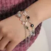 Link Bracelets Tredny Y2K Couple TV Girl Matching Who Really Cares Inspired Beads Bracelet Friends Jewelry Gift