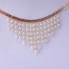 Jewelry Fashion Imitation Pearl Necklace Womens Versatile Water Drop Multi layered Sweater Chain