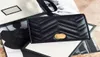 Fashion Luxury Designer de qualidade carteira de cinco titulares de cartas Marmont Men Coin Bolsas Holder Slot Interior Slot Wristlets Key Bolsa Case Wi4852694