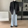 Мужские костюмы 2024 Весна Персонализированный высококачественный пиджак модный плиссированный дизайн красивый модный мужчина свободный комфорт повседневные