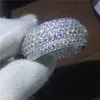 Victoria Wieck Women Fashion 300 stks Diamonique CZ 925 Sterling Silver Engagement Wedding Band Ring For Women Sieraden Gift306D