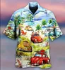 Camicie casual da uomo camicia hawaiana a maniche corte di grandi dimensioni 3D Character Character Style Cuban Summer Vacation Fashion