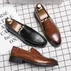 Chaussures décontractées robes de soirée hommes de haute qualité noire élégant conception en slip-on de bureau formel en cuir en cuir carrière