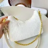 Letnia trójkąt Half Moon Beach Straw Bag designer torebka Man Luxury rabanki Raffias Travel pod pachami dla kobiety łańcucha mody TOTE Clutch Crossbody Weave Torby