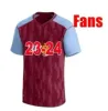 23 24 Daby Soccer Jerseys Kids Kit Home 2023 2024 Aston Villas Shirt Training Away Fans PlayerバージョンKamara Camisetas Mings McGinn Watkins Maillot Foot