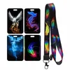 Feather Phoenix Eagle Polecka Uchwyt łańcucha smyczowego Łańcucha ID Holders Busin Protector Black Szyjka D1RS#