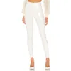 Women Shiny PU Leather White PVC Pants Slim 4XL Sexy Leggings Latex Stretchy High Waist Bodycon Pants Summer Skinny Trousers 240412