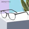 Zonnebrillen Frames Zenottic Hoge kwaliteit Acetaat Optische bril voor mannen Vrouwen Vintage Square Non-receptende bril Oculos de Grau
