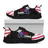 Casual Shoes INSTANTARTS American Flag Design CAM Printed Needs Custom Black Platform Sneakers