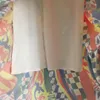 Ensembles de robes à imprimé vintage pour les femmes de la piste d'été Spaghetti Strap Crop top et long costume de jupe