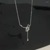 ペンダントkofsac excquisite hollow ginkgo leaf necklace women 925 Sterling Silver Clavicular Chain Fashion Jewelry Zircon Tasselネックレス