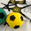 Silent Soccer Ball with Juggle Belt Indoor Sports Practice Silent Ball Foam Ball Size 35 Mute Bouncing Football Sports Toy 240416