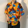 Chemises décontractées pour hommes 26 couleurs Hawaiian Beach Shirt-Animal Print 3/4 COTTON- MENS et WEMENSE Seaside Tour Vacation Flower Shirt 24416