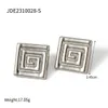 women Designer earrings Shiny Gold knot plated geometric square earrings fashion for earrings stud cute everyday wear jewelry