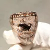 Buzer les anneaux de championnat de bijoux hip hop pour hommes rock iced 925 Silver Hop Moisanite Ring